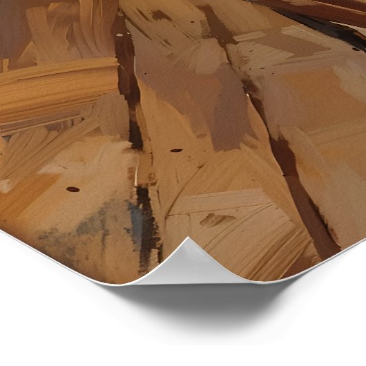 Frühstück in der Küche - Stil der Painterly Impres Poster (Ecke)