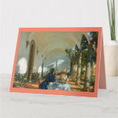 Frühstück in der Loggia, Sargent 1910 Karte (Vorderseite)