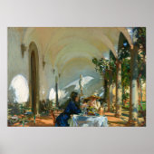 Frühstück in der Loggia, Sargent 1910 Poster (Vorne)