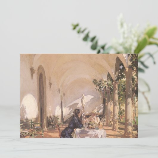 Frühstück in der Loggia von John Singer Sargent (Stehend Vorderseite)