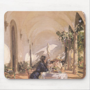 Frühstück in der Loggia von John Singer Sargent Mousepad