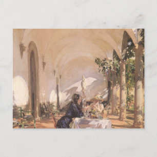 Frühstück in der Loggia von John Singer Sargent Postkarte