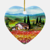 FRÜHSTÜCK IN DER TUSKANIE KERAMIKORNAMENT (Hinten)