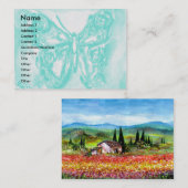 FRÜHSTÜCK IN DER TUSKANISCHEN LANDSCHAFT UND BLAUE VISITENKARTE (Vorne/Hinten)