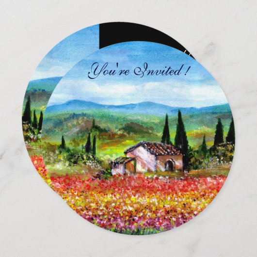 FRÜHSTÜCK IN DER TUSKANISCHEN STADT, leuchtend ros Einladung (Vorne/Hinten)