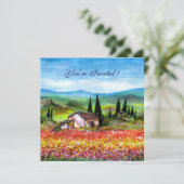 FRÜHSTÜCK IN DER TUSKANISCHEN STADT, leuchtend ros Einladung (Stehend Vorderseite)