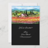 FRÜHSTÜCK IN DER TUSKANISCHEN STADT, leuchtend ros Einladung (Rückseite)