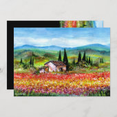 FRÜHSTÜCK IN DER TUSKANISCHEN STADT, leuchtend ros Einladung (Vorne/Hinten)