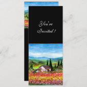 FRÜHSTÜCK IN DER TUSKANISCHEN STADT, leuchtend ros Einladung (Vorne/Hinten)