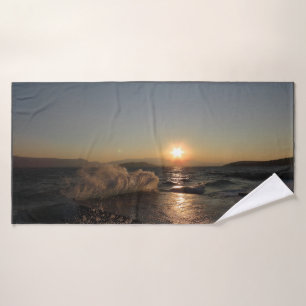 Frühstück in Kroatien schöner Sonnenuntergang Badehandtuch