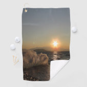 Frühstück in Kroatien schöner Sonnenuntergang Golfhandtuch (Insitu)