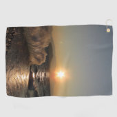 Frühstück in Kroatien schöner Sonnenuntergang Golfhandtuch (Horizontal)