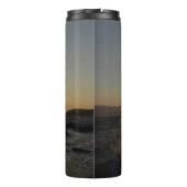 Frühstück in Kroatien schöner Sonnenuntergang Thermosbecher (Rückseite)