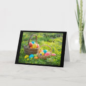 FRÜHSTÜCK IST HIER UND **EASTER** IST IN DER NÄHE KARTE (Vorderseite)