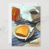 Frühstück Kaffee & Toast Einladung (Vorderseite)