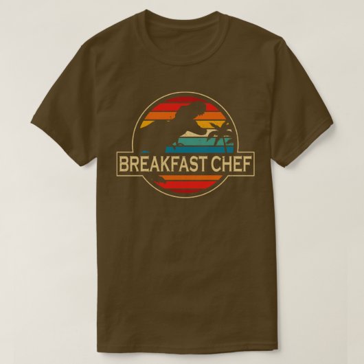 Frühstück Koch Dinosaur T-Shirt (Design vorne)
