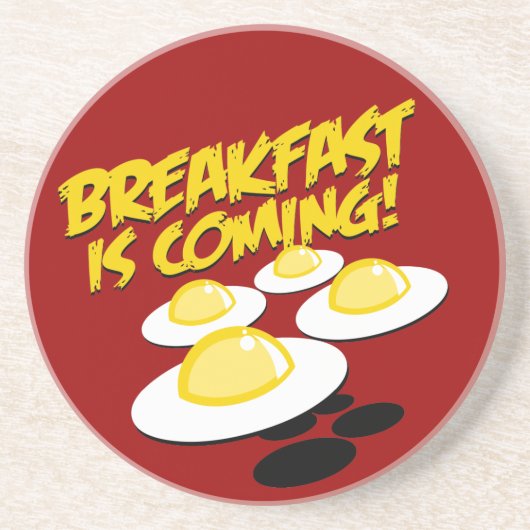 Frühstück kommt! sandstein untersetzer (Vorne)
