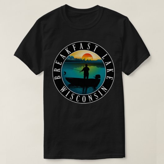 Frühstück Lake Wisconsin Angeln T-Shirt (Design vorne)