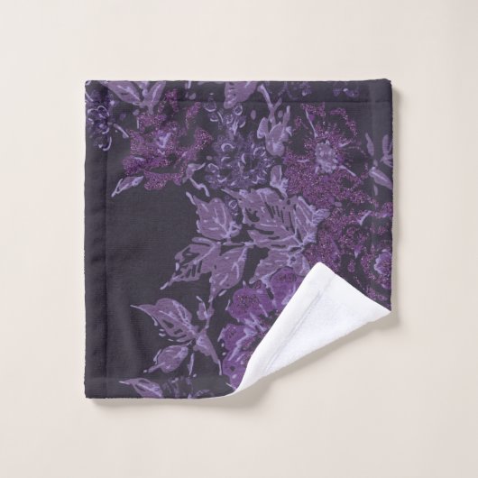 FRÜHSTÜCK LILA SCHWARZES BADEZIMMER TOWEL SET (Waschlappen)