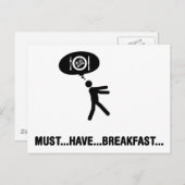 Frühstück Lover Postkarte (Vorne/Hinten)