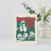 Frühstück mit Buddy Feiertagspostkarte (Stehend Vorderseite)