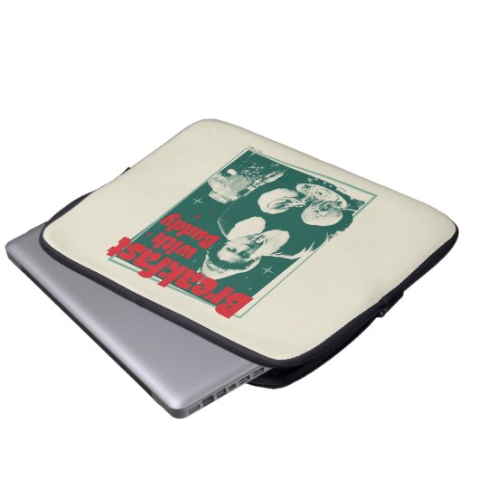 Frühstück mit Buddy Laptopschutzhülle (Vorne Knopf)