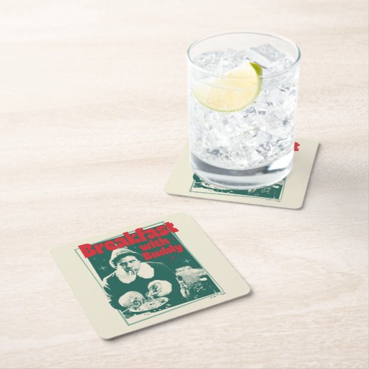 Frühstück mit Buddy Rechteckiger Pappuntersetzer (Vor Ort)