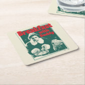 Frühstück mit Buddy Rechteckiger Pappuntersetzer (angewinkelt)