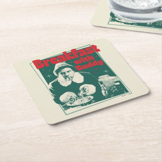 Frühstück mit Buddy Rechteckiger Pappuntersetzer (angewinkelt)