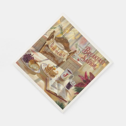 Frühstück mit dem Savior - Christlich Napkins Serviette (Ecke)