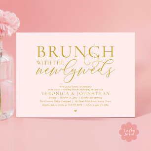 Frühstück mit den Frischvermählten, Blush Gold Hoc Einladung