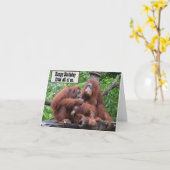 Frühstück mit den Orangutans Alles Gute zum Geburt Karte (Gelbe Blume)