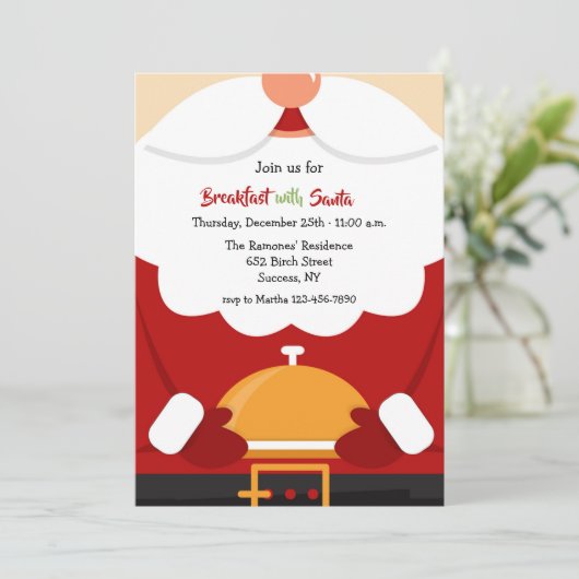 Frühstück mit Einladung (Stehend Vorderseite)