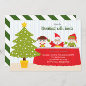 Frühstück mit Santa Party Einladung (Vorne/Hinten)