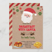 Frühstück mit Santa Party Einladung (Vorne/Hinten)