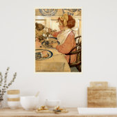 Frühstück mit Teddybären Poster (Küche)