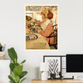 Frühstück mit Teddybären Poster (Heimbüro)