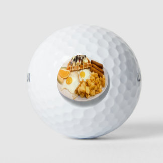 Frühstück mit Waffeln Golfball