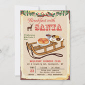 Frühstück mit Weihnachten-Party Einladung (Vorderseite)