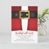 Frühstück mit Weihnachtseinladungen Einladung (Stehend Vorderseite)