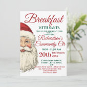 Frühstück mit Weihnachtsfest Einladung (Stehend Vorderseite)