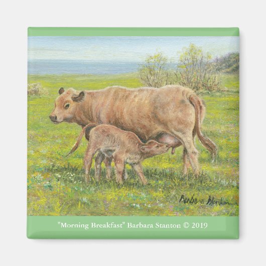 "Frühstück morgens" Magnet (Vorne)