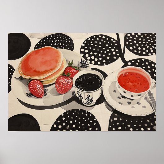 Frühstück morgens poster (Vorne)