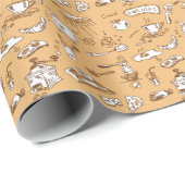 Frühstück Muster 2 Geschenkpapier (Rolleneckpunkt)