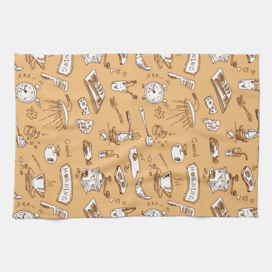 Frühstück Muster 2 Handtuch (Horizontal)