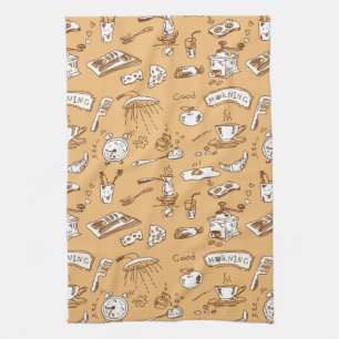 Frühstück Muster 2 Handtuch