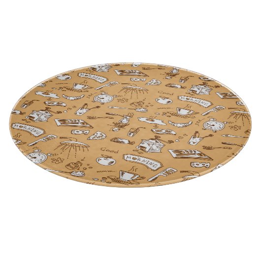 Frühstück Muster 2 Schneidebrett (Ecke)