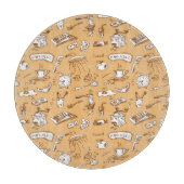 Frühstück Muster 2 Schneidebrett (Vorderseite)