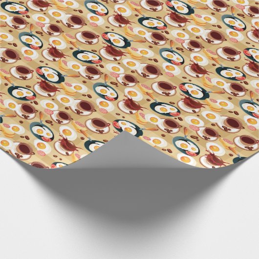Frühstück Muster 3 Geschenkpapier (Ecke)