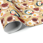 Frühstück Muster 3 Geschenkpapier (Rolleneckpunkt)